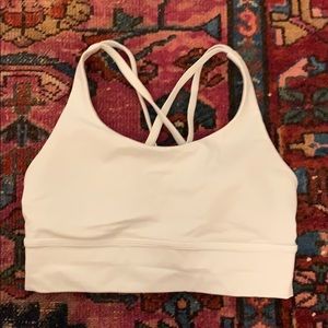 white lululemon energy bra!